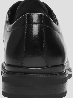 Dress & Formal Shoes|Oxfords-Moretti Abe Leather Cap Toe Oxfords Black