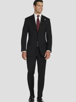 3-piece Suits|Suit Separates-Joseph Abboud American Bespoke Modern Fit Suit Jacket Black Solid