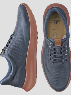 Sneakers|Casual Shoes-Johnston &Amp; Murphy Amherst 2.0 Leather Embossed U-Throat Sneakers Black