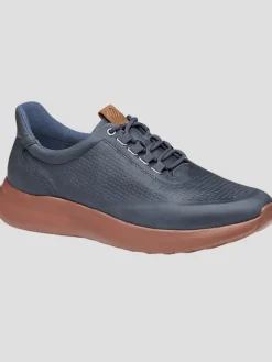 Sneakers|Casual Shoes-Johnston &Amp; Murphy Amherst 2.0 Leather Embossed U-Throat Sneakers Black