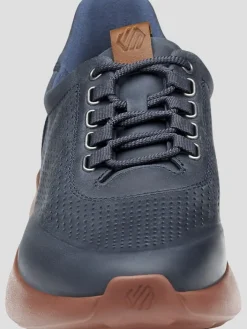 Sneakers|Casual Shoes-Johnston &Amp; Murphy Amherst 2.0 Leather Embossed U-Throat Sneakers Black