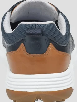 Oxfords|Sneakers-Johnston &Amp; Murphy Amherst Plain Toe U-Throat Golf Shoes Navy Knit