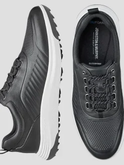 Oxfords|Sneakers-Johnston &Amp; Murphy Amherst Plain Toe U-Throat Golf Shoes Black