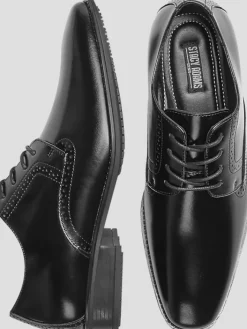 Oxfords|Casual Shoes-Stacy Adams Ardell Leather Plain Toe Oxfords Black