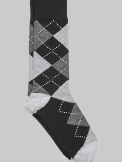 Socks-Egara Argyle Socks, 1-pair Black