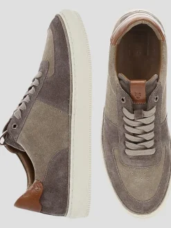 Sneakers|Casual Shoes-Frye Astor Suede Lace-up Sneakers Taupe