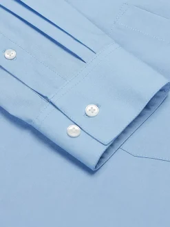 Solid Dress Shirts|Dress Shirts-Van Heusen Athletic Fit Solid Poplin Dress Shirt Black