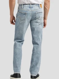 Jeans|Jeans-Silver Jeans Athletic Fit Tapered Leg Slim Jeans Light Wash