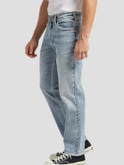 Jeans|Jeans-Silver Jeans Athletic Fit Tapered Leg Slim Jeans Light Wash