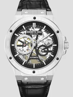 Watches-Kenneth Cole Automatic Watch Silver