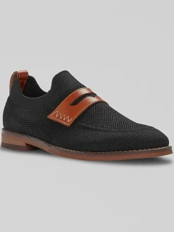 Loafers & Slip-ons|Casual Shoes-Moretti Bailey Knit Penny Loafers Black