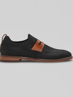 Loafers & Slip-ons|Casual Shoes-Moretti Bailey Knit Penny Loafers Black