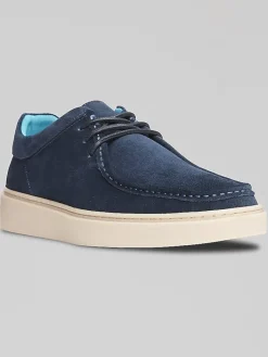 Casual Shoes|Casual Shoes-Steve Madden Barris Suede Moc Toe 3-Eye Lace Ups Navy