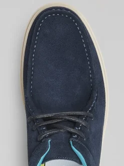 Casual Shoes|Casual Shoes-Steve Madden Barris Suede Moc Toe 3-Eye Lace Ups Navy