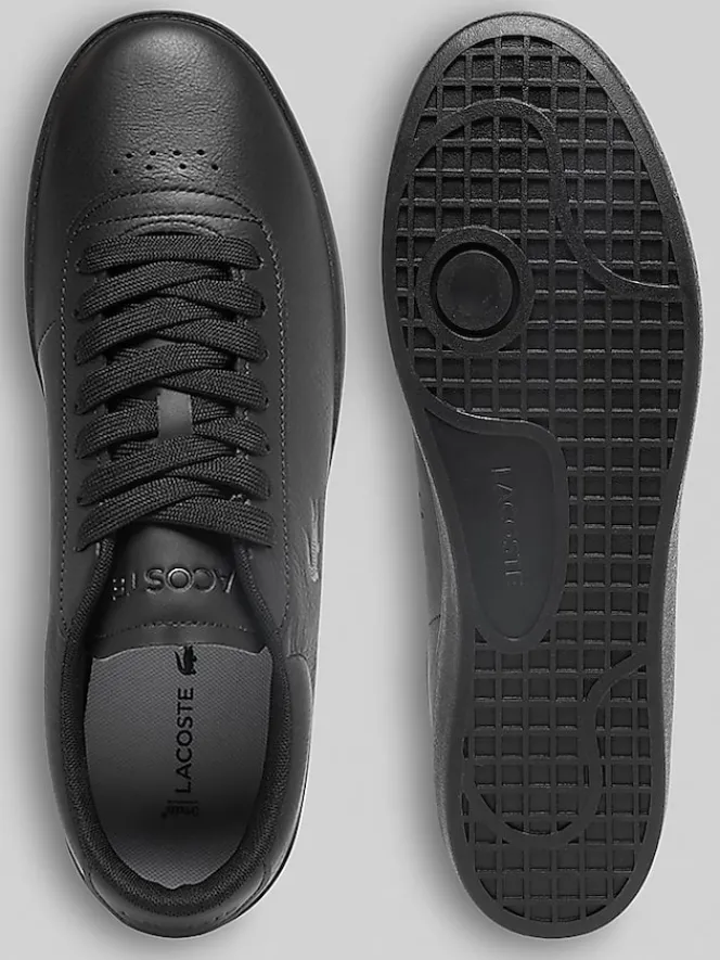 Sneakers|Casual Shoes-Lacoste Baseshot Evo Leather Sneakers Black