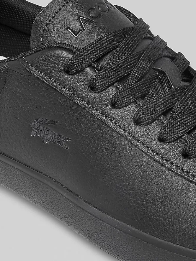 Sneakers|Casual Shoes-Lacoste Baseshot Evo Leather Sneakers Black