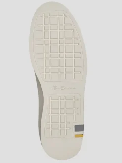 Sneakers|Casual Shoes-Ben Sherman Boxwell Leather 7-Eye Lace-To-Toe Sneaker Gray