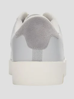 Sneakers|Casual Shoes-Ben Sherman Boxwell Leather 7-Eye Lace-To-Toe Sneaker Gray