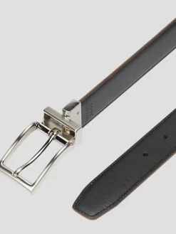 Belts-Men's Wearhouse Boy Reversible Leather Belt Cognac