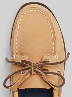 Boys Clothing-Sperry Youth Boys Moc Toe Boat Shoes Nubuck