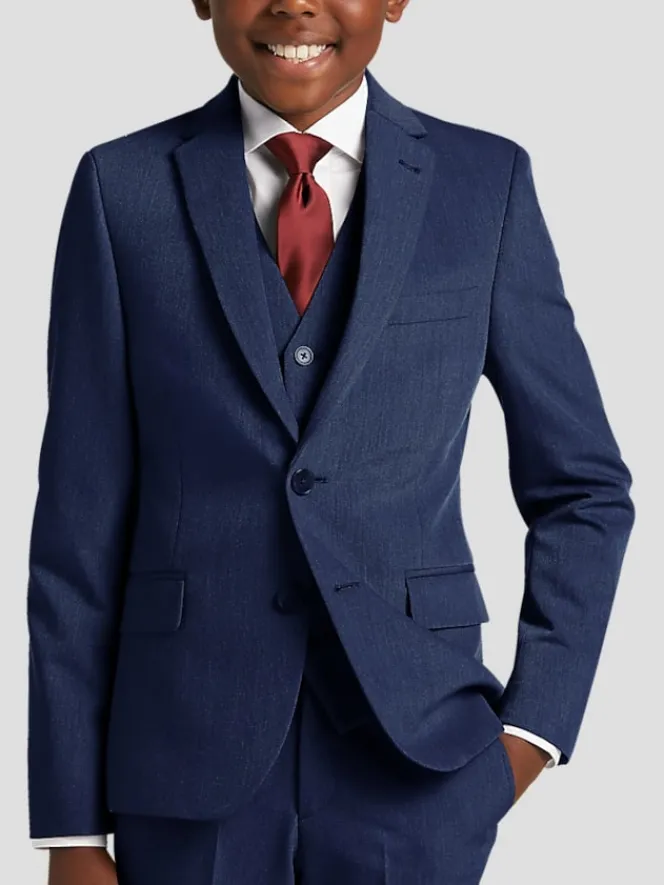 Boys Clothing-Joseph Abboud Boys Slim Fit Suit Jacket Blue/Postman