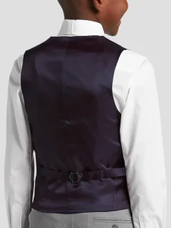 Boys Clothing-Joseph Abboud Boys Slim Fit Suit Vest Blue/Postman