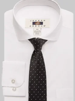 Boys Clothing-Joseph Abboud Boys' Dress Shirt with Black Polka Dot Tie Set White