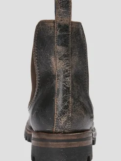 Casual Shoes|Casual Shoes-Bedstu Brady Trek Leather Plain Toe Chelsea Boots Black