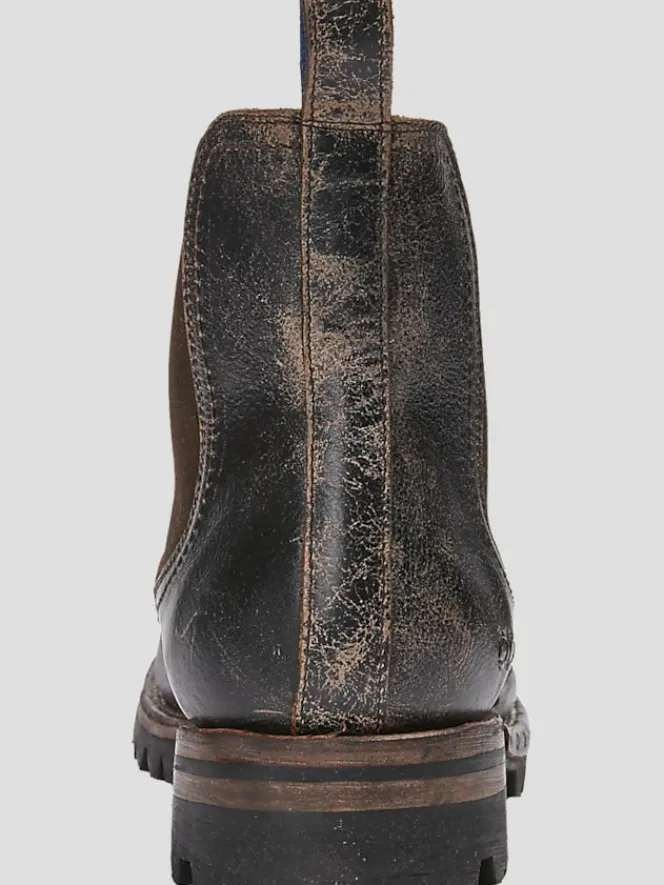 Casual Shoes|Casual Shoes-Bedstu Brady Trek Leather Plain Toe Chelsea Boots Black