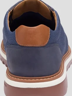 Oxfords|Casual Shoes-Johnston &Amp; Murphy Braydon Knit Plain Toe Oxfords Navy