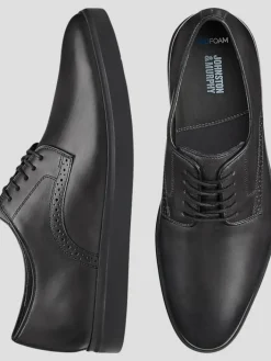Casual Shoes|Casual Shoes-Johnston &Amp; Murphy Brody Leather Lace-Up Plain Toe Dress Sneakers Black