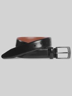 Belts-Johnston &Amp; Murphy Brushoff Leather Belt Black