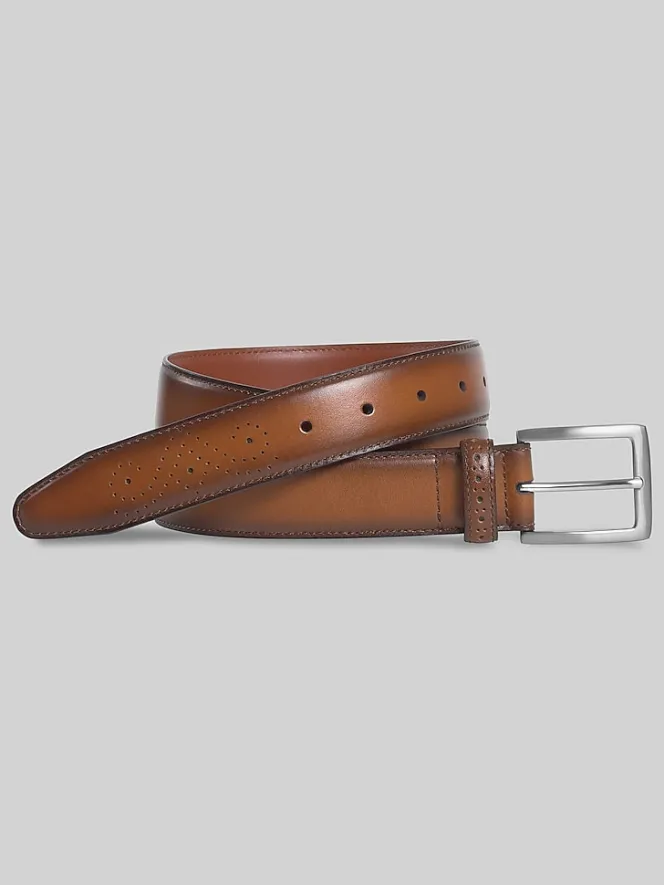 Belts-Johnston &Amp; Murphy Burnished Edge Belt Tan