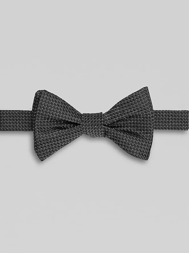 Formal Accessories|Bow Ties-Calvin Klein Check Self Tie Bow Tie Black
