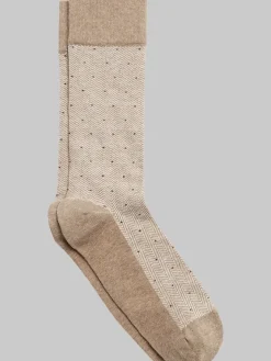 Socks-Egara Chevron Pindot Socks, 1-pair Tan