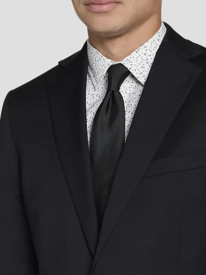 Big & Tall Suits|3-piece Suits-Awearness Kenneth Cole CHILLFLEX Executive Fit Suit Jacket Black Solid