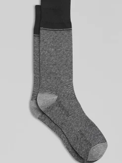 Socks-Awearness Kenneth Cole CHILLFLEX Microstripe Crew Socks Black