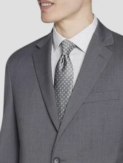 3-piece Suits|Suit Separates-Awearness Kenneth Cole CHILLFLEX Modern Fit Suit Jacket Black/White Sharkskin