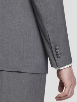 3-piece Suits|Suit Separates-Awearness Kenneth Cole CHILLFLEX Modern Fit Suit Jacket Black/White Sharkskin