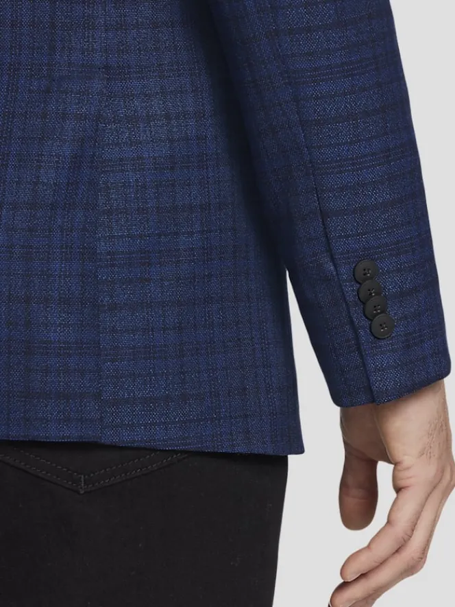 Sport Coats|Sport Coats-Awearness Kenneth Cole CHILLFLEX Modern Fit Wool Blend Sport Coat Blue Check