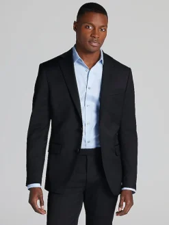 3-piece Suits|Suit Separates-Awearness Kenneth Cole CHILLFLEX Slim Fit Suit Jacket Black Solid