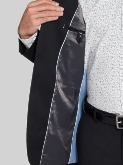 3-piece Suits|Suit Separates-Awearness Kenneth Cole CHILLFLEX Slim Fit Suit Jacket Black Solid