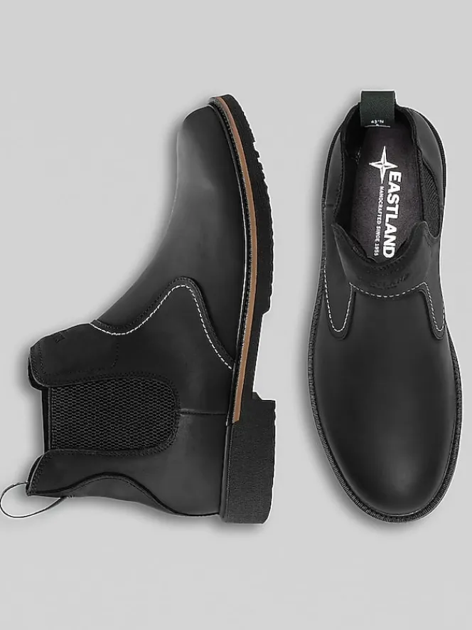 Boots-Eastland Chimney Pond Plain Toe Chelsea Boots Black