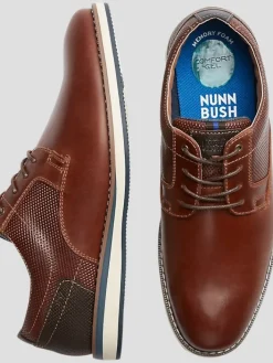 Oxfords|Casual Shoes-Nunn Bush Circuit Leather Plain Toe Oxfords Black