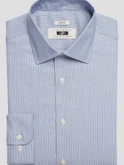 Designer Dress Shirts|Dress Shirts-Joseph Abboud Classic Fit 100% Cotton Wrinkle-Resistant Dress Shirt Royal Blue