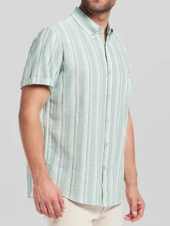 Button Up Shirts|Casual Shirts-Weatherproof Vintage Classic Fit Button Up Shirt Light Green