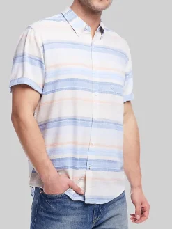 Button Up Shirts|Casual Shirts-Weatherproof Vintage Classic Fit Button Up Shirt Light Blue