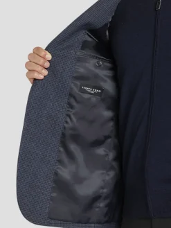 Sport Coats|Sport Coats-Pronto Uomo Classic Fit Check Sport Coat Navy Check