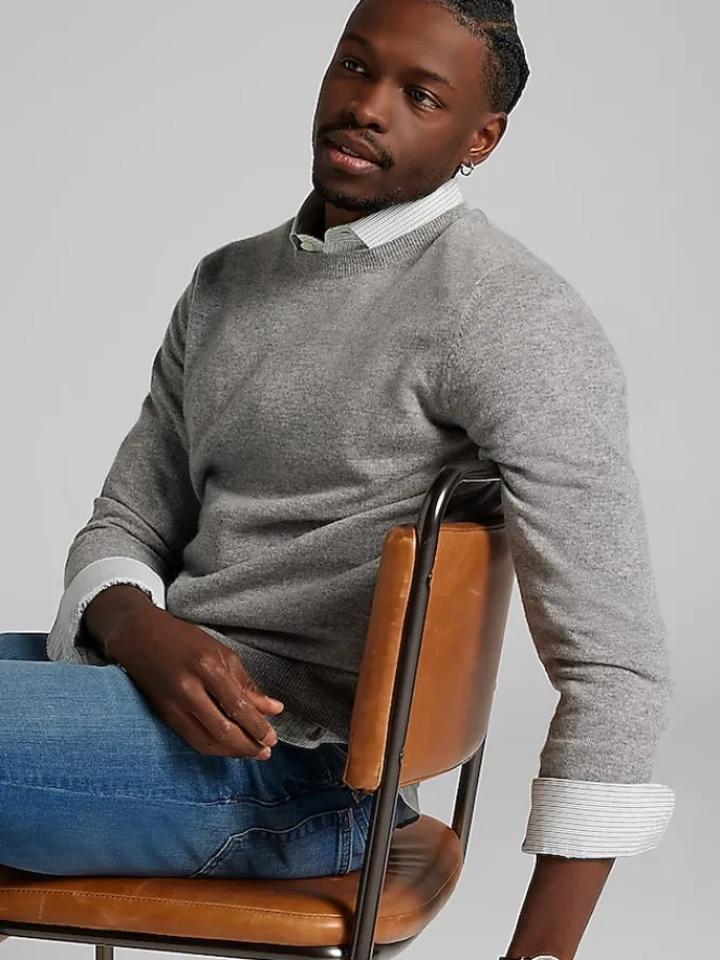 Big & Tall Dress Shirts|Patterned Dress Shirts-Wilke-Rodriguez Classic Fit Fine Line Stripe Dress Shirt Green