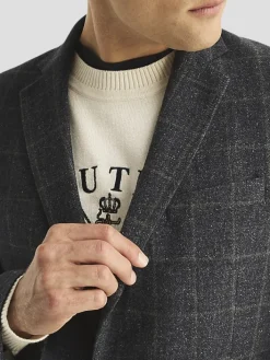 Sport Coats|Sport Coats-Nautica Classic Fit Flannel Blazer Navy